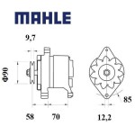 Alternátor MAHLE 14V 45A