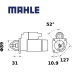 Startér MAHLE 12V 4.0kW