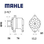 Alternátor MAHLE 14V 65A