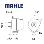 Alternátor MAHLE 14V 95A