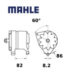 Alternátor MAHLE 14V 80A