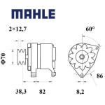 Alternátor MAHLE 14V 80A
