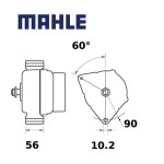Alternátor MAHLE 28V 55A