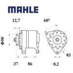Alternátor MAHLE 14V 65A