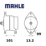Alternátor MAHLE 14V 150A