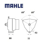 Alternátor MAHLE 28V 80A