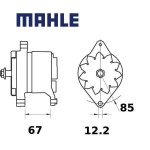 Alternátor MAHLE 14V 65A