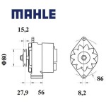 Alternátor MAHLE 14V 65A