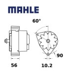 Alternátor MAHLE 14V 45A