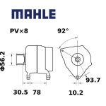 Alternátor MAHLE 14V 95A