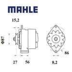 Alternátor MAHLE 14V 55A