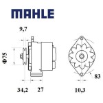 Alternátor MAHLE 14V 65A