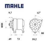 Alternátor MAHLE 14V 33A