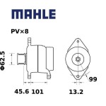 Alternátor MAHLE 28V 100A