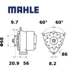 Alternator MAHLE 14V 65A