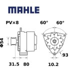 Alternátor MAHLE 28V 140A