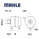 Alternátor MAHLE 14V 170A